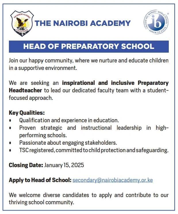 Head of Preparatory School