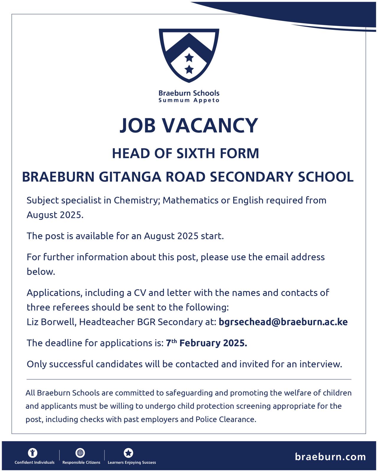 Head of Sixth Form
