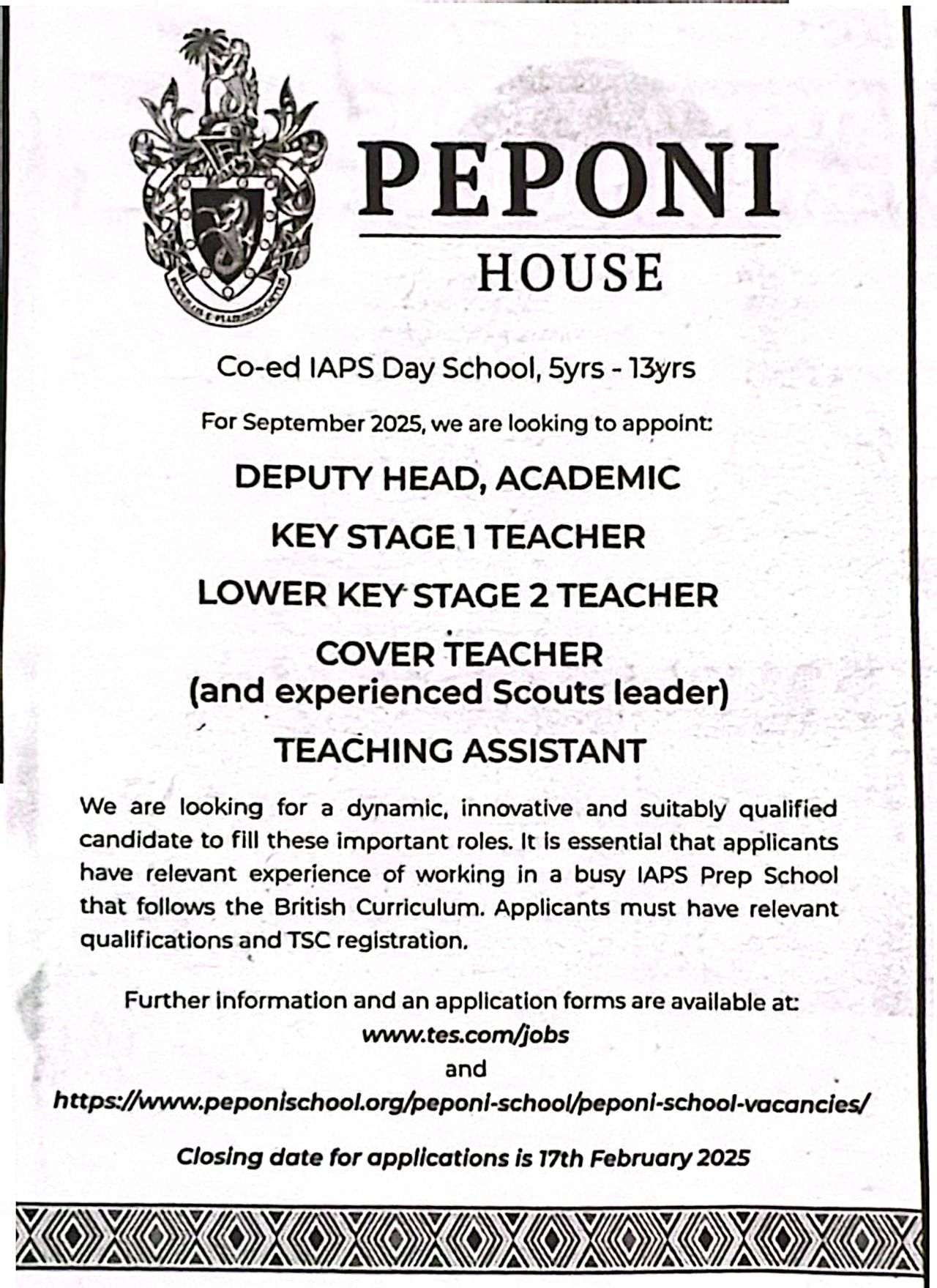 Multiple Vacancies
